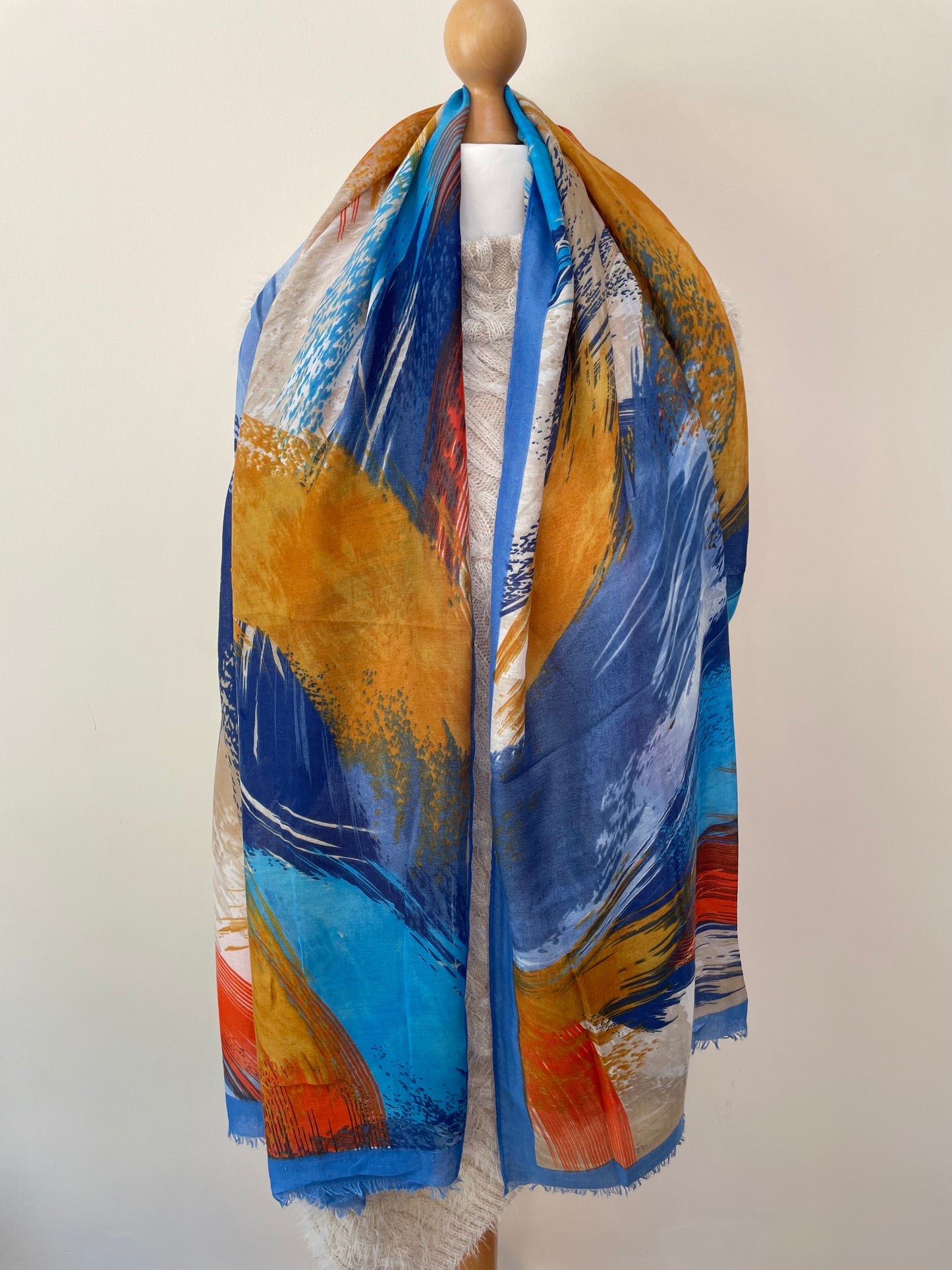 Spring Brushed Feathers Scarf