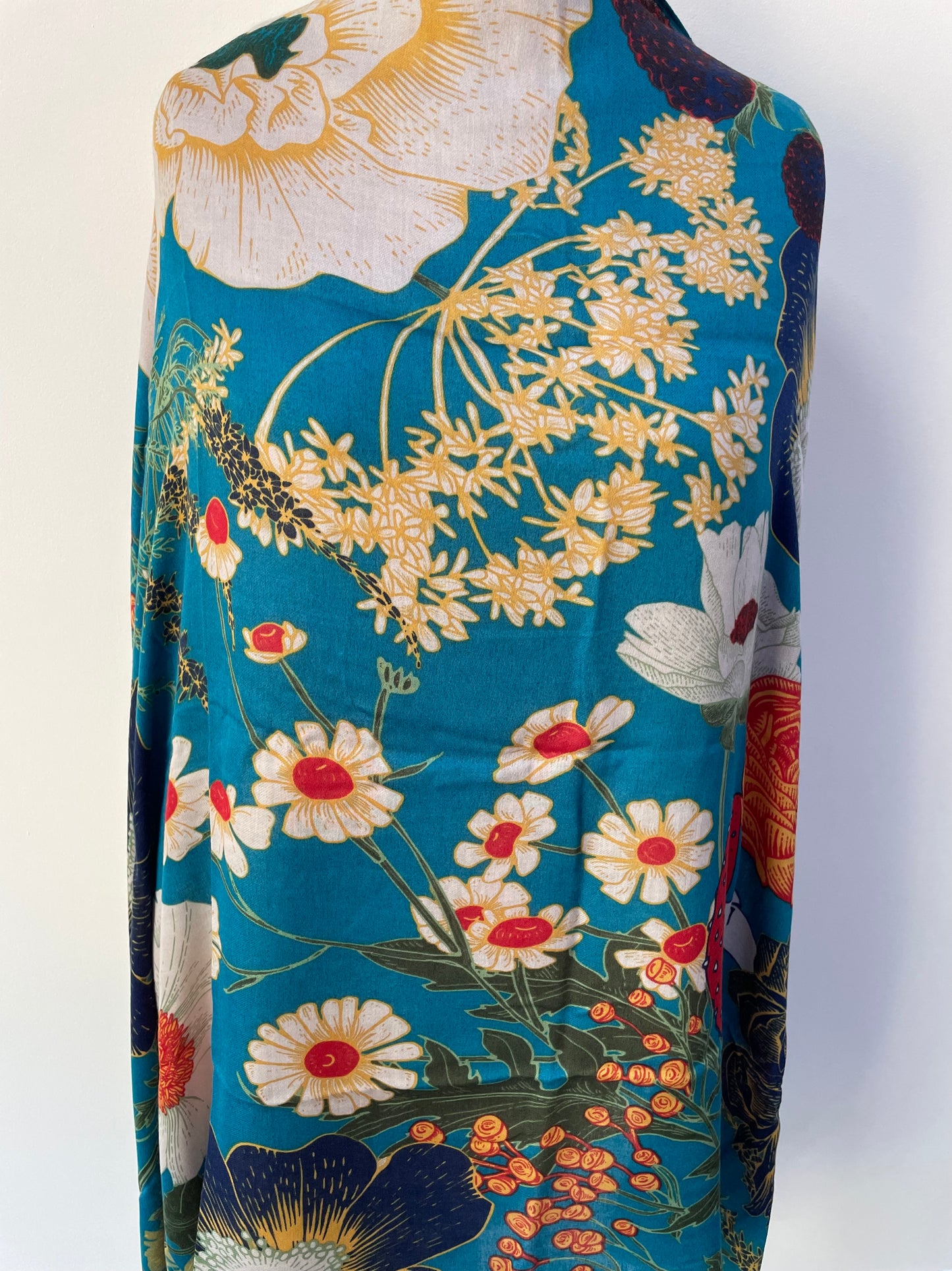 Autumn Botanical Floral Print Scarf