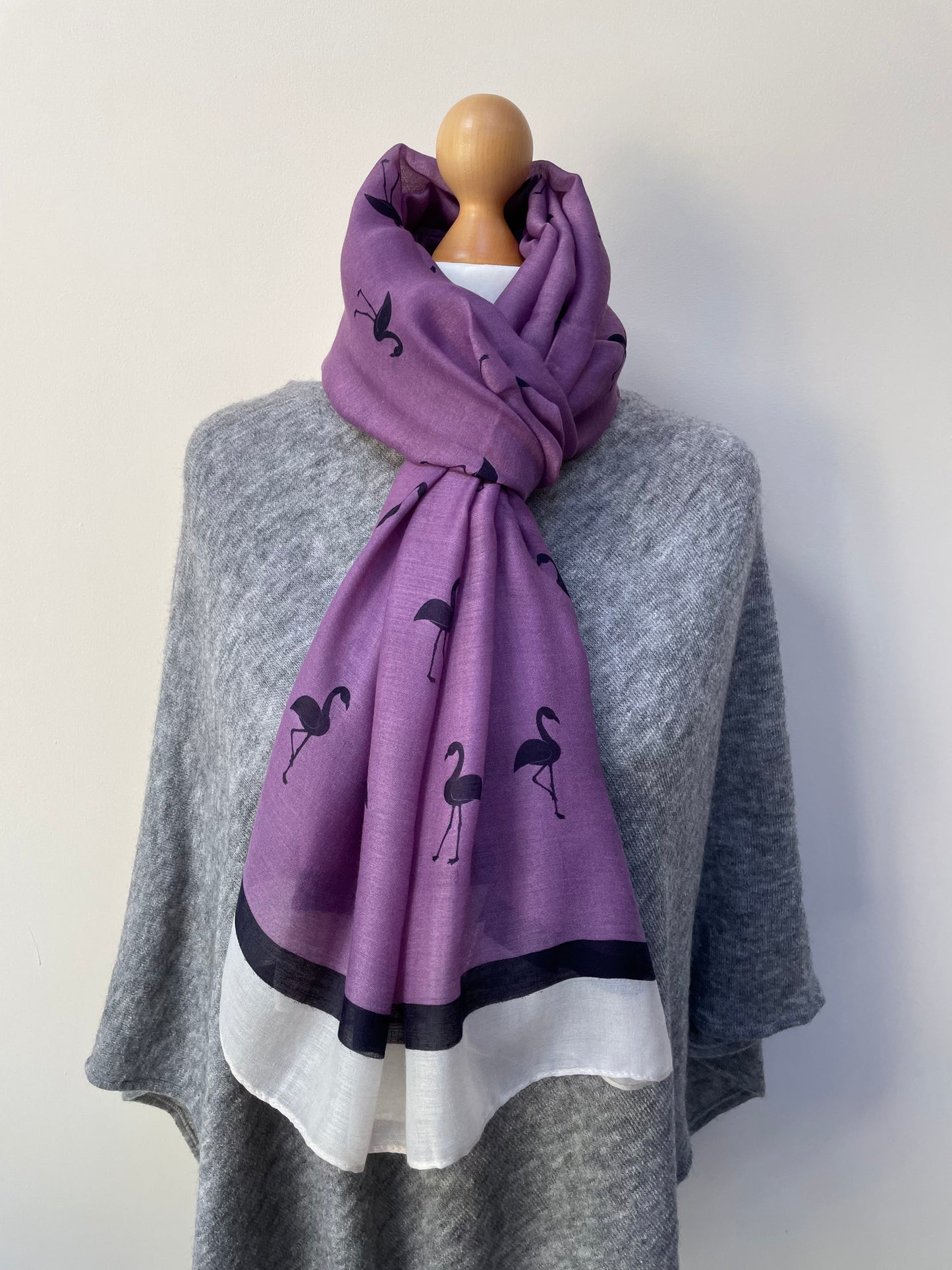 Summer Purple Flamingo Scarf