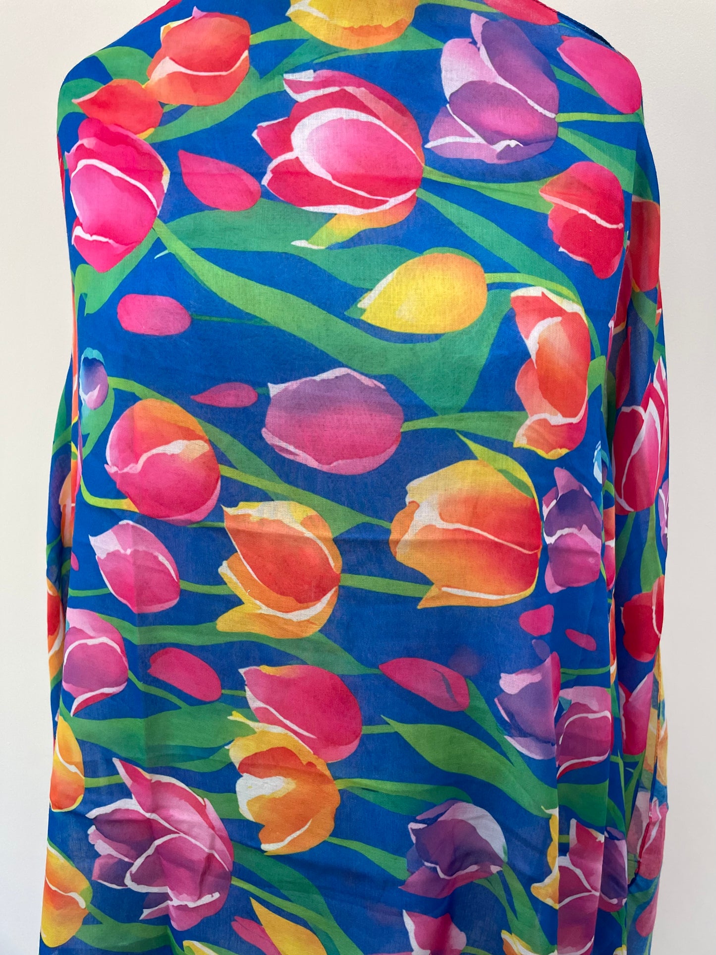 Spring Rainbow Tulip Scarf