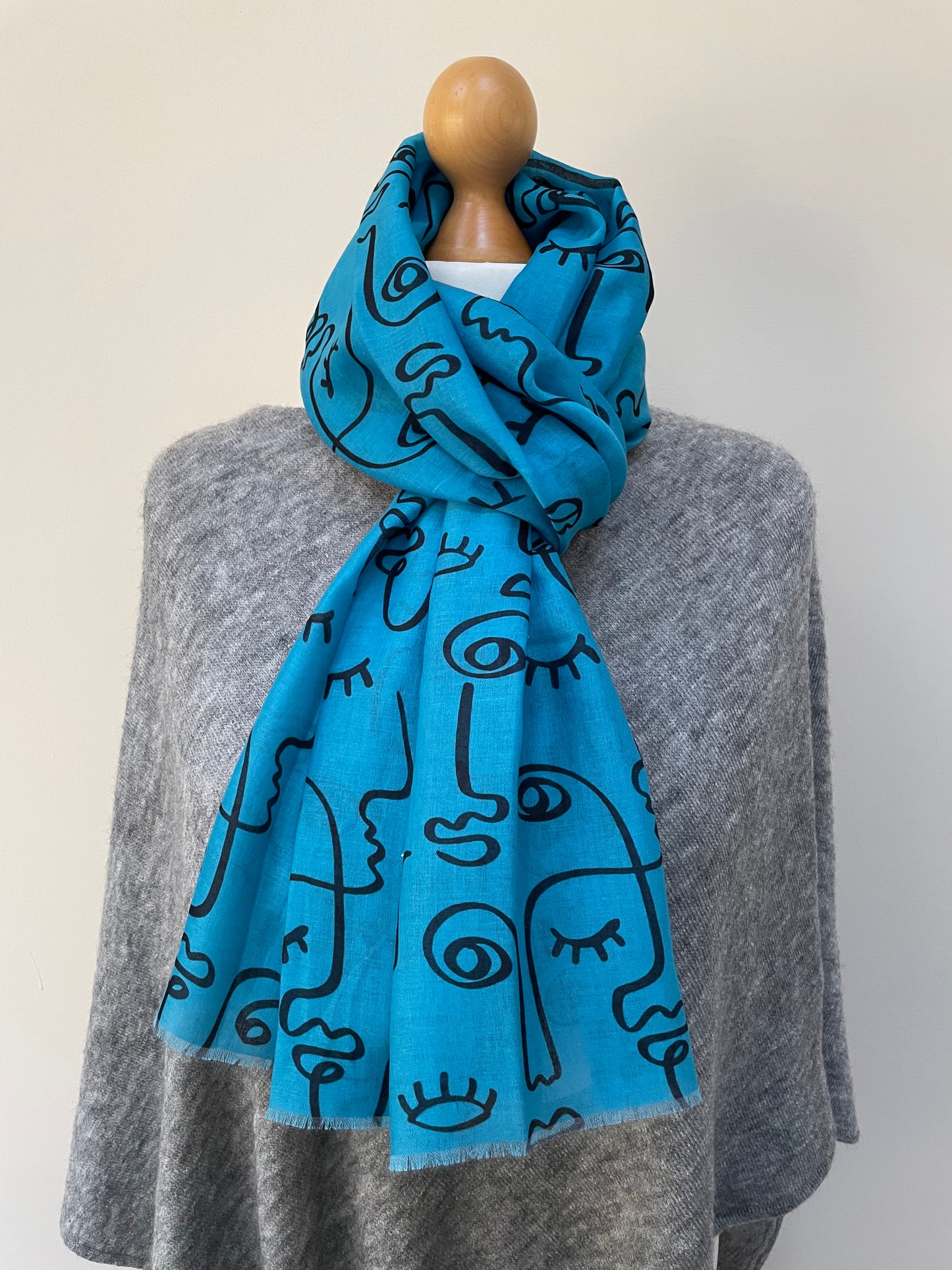 Winter Blue Face Scarf