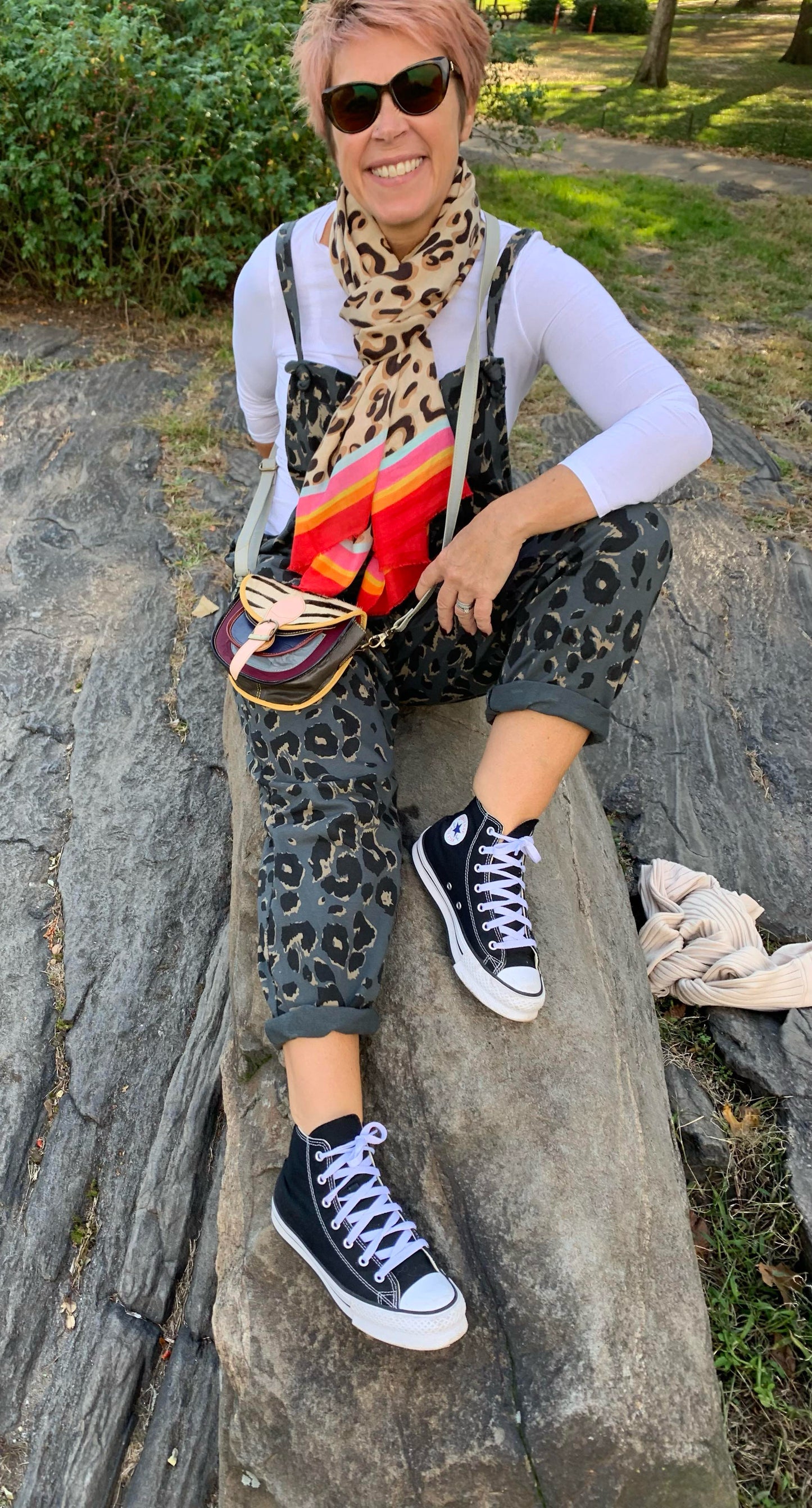 Spring Rainbow Leopard Scarf