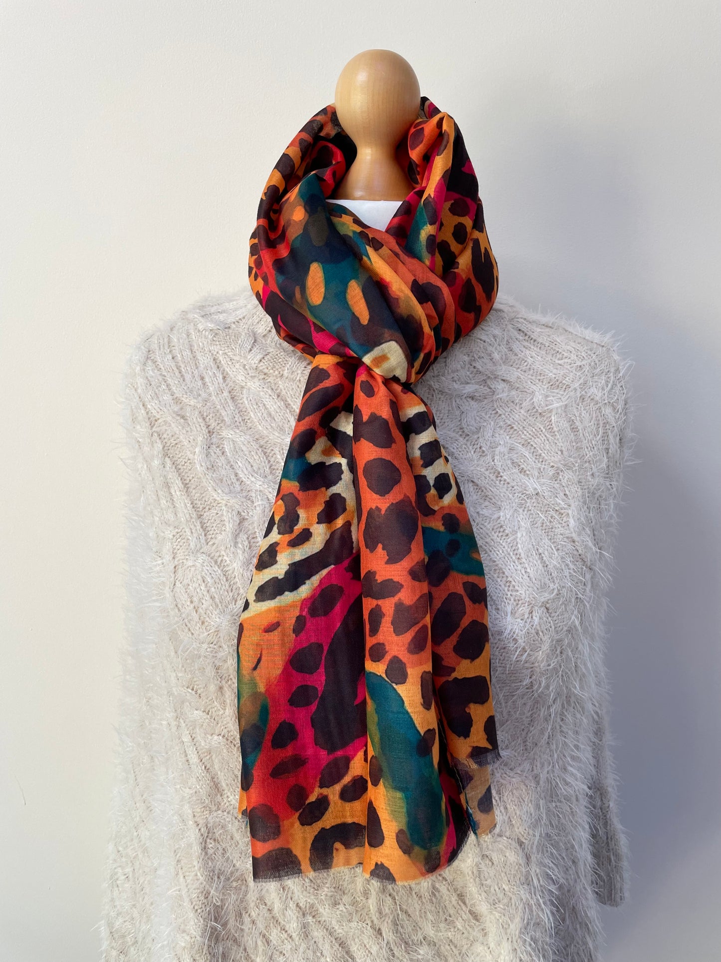 Autumn Cheetah Print Scarf