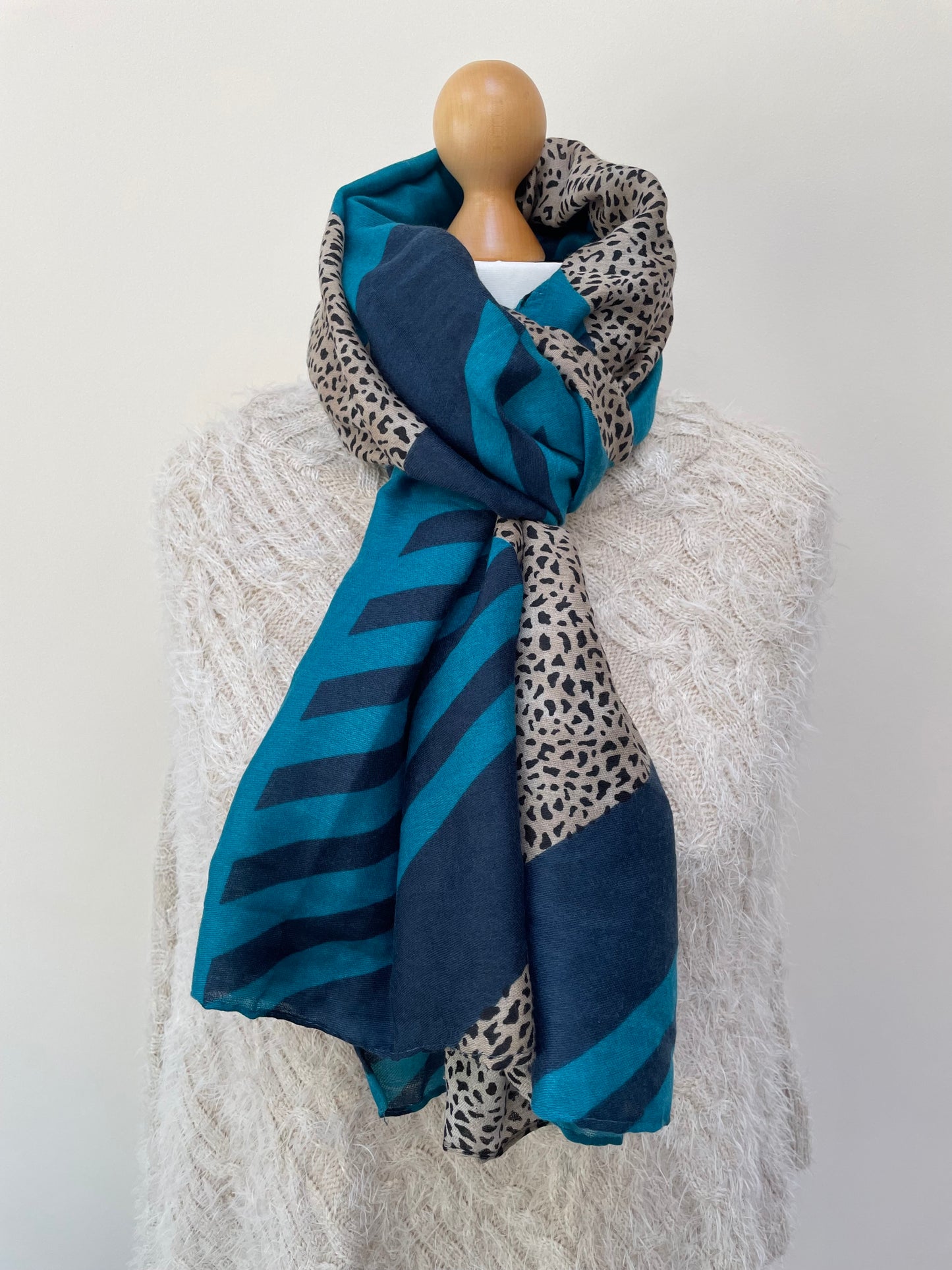 Blue Animal Scarf