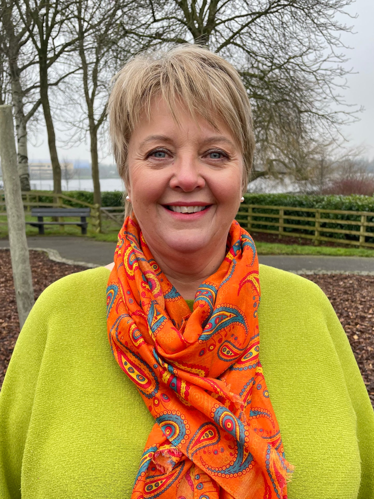 Autumn Paisley Print Scarf