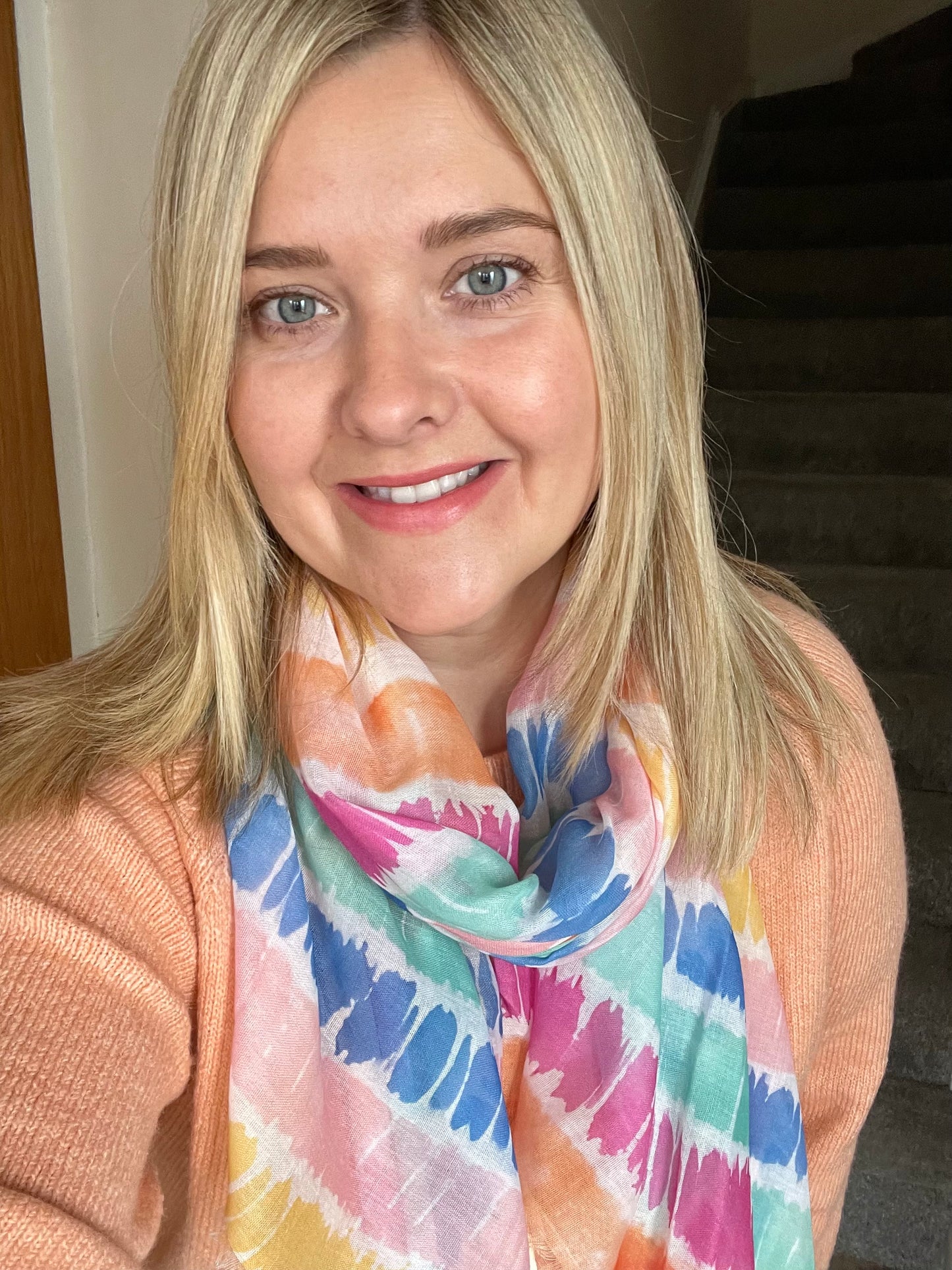 Spring Rainbow Stripes Scarf