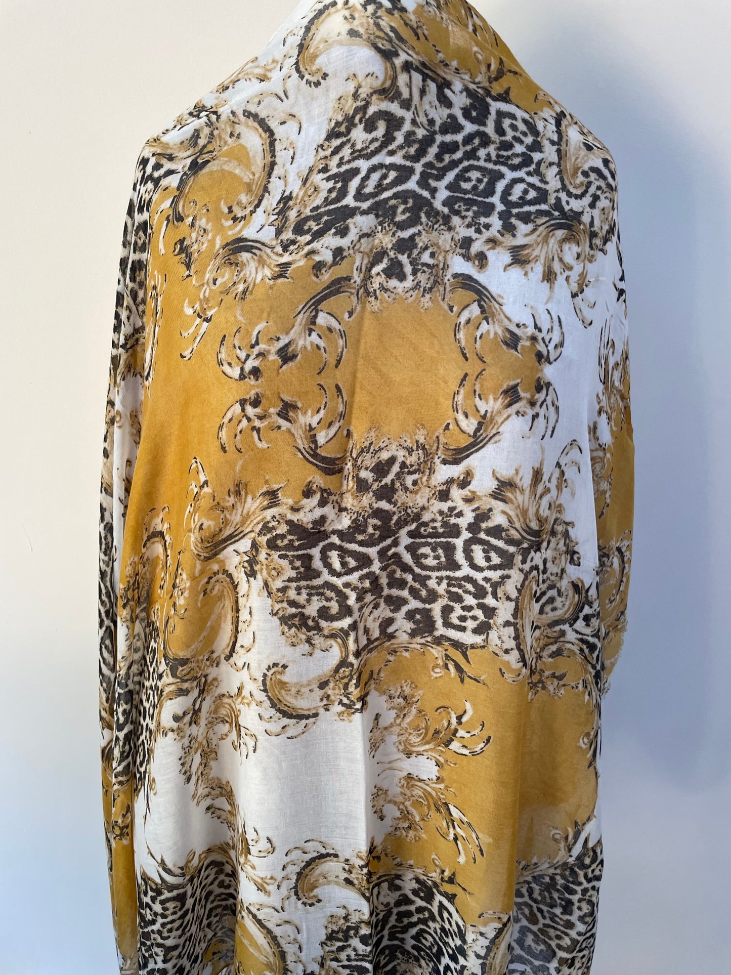 Autumn Gold Leopard Scarf