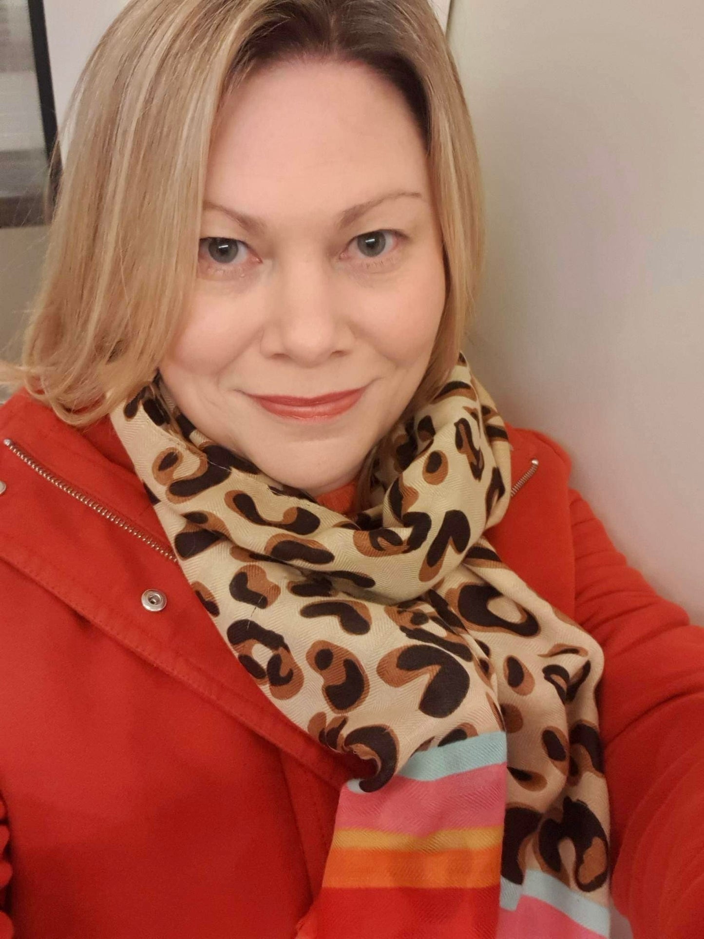 Spring Rainbow Leopard Scarf