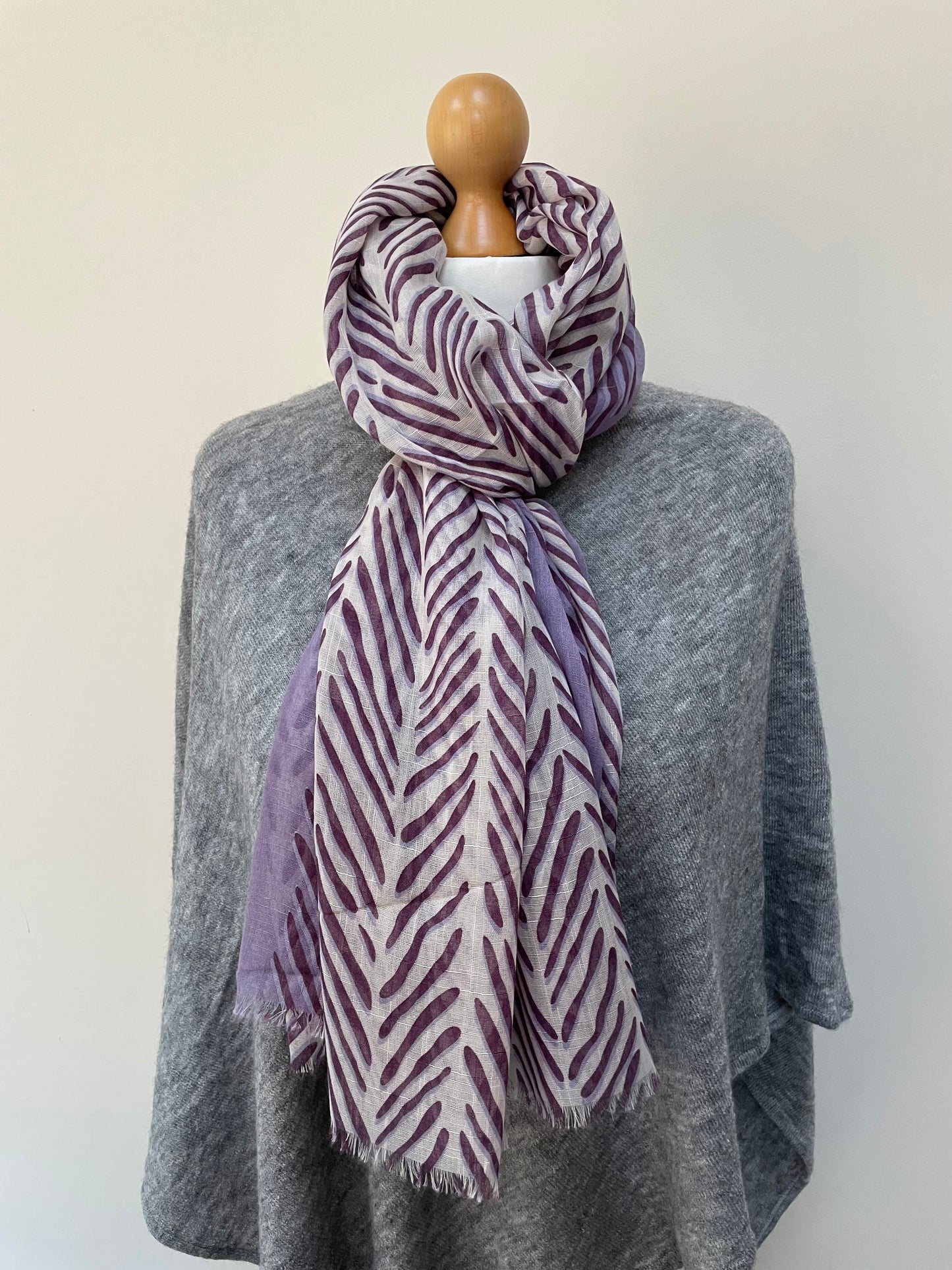 Summer Purple Little Branches Scarf