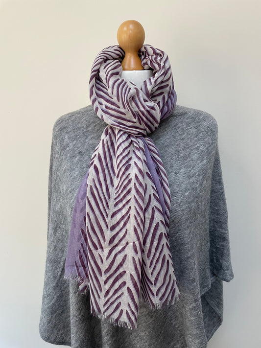 Summer Purple Little Branches Scarf