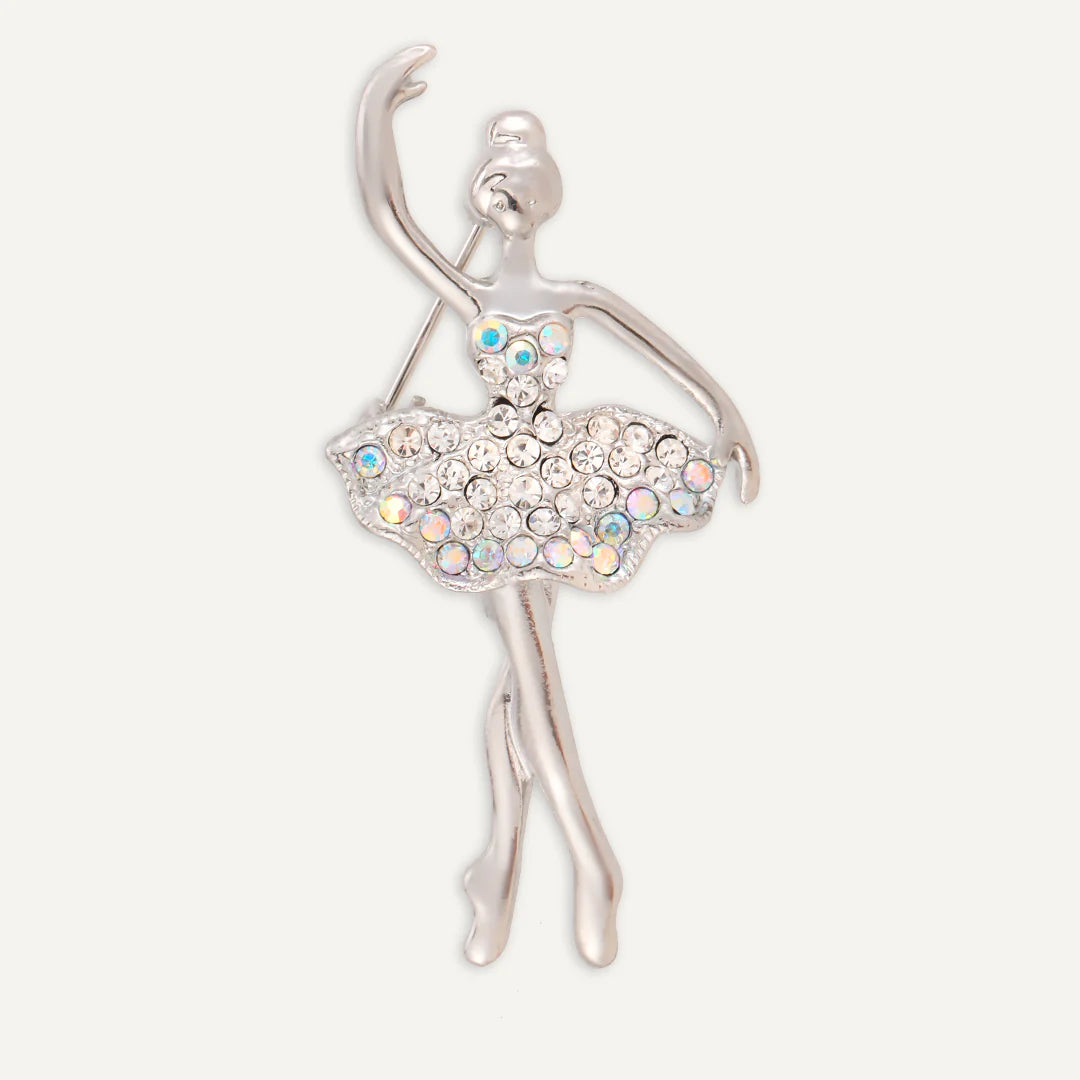 Silver Ballerina Brooch