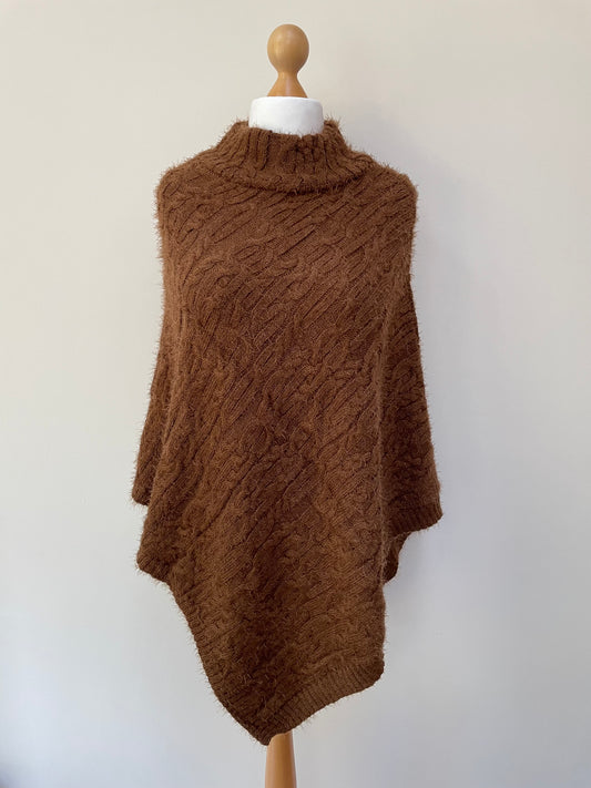 Spring and Autumn Brown Poncho