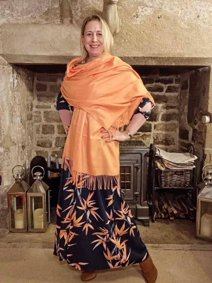 Spring Tangerine Pashmina