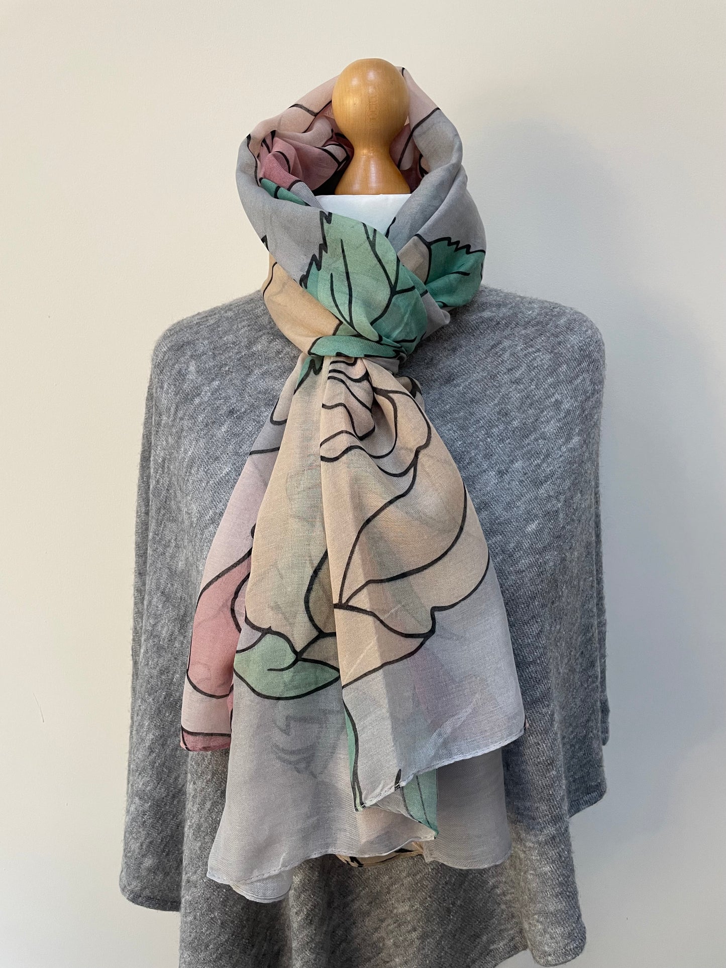 Summer Rose Print Scarf