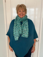 Load image into Gallery viewer, Autumn Teal and Gold Scarf
