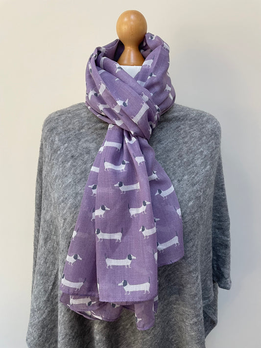 Summer Purple Dogs Scarf