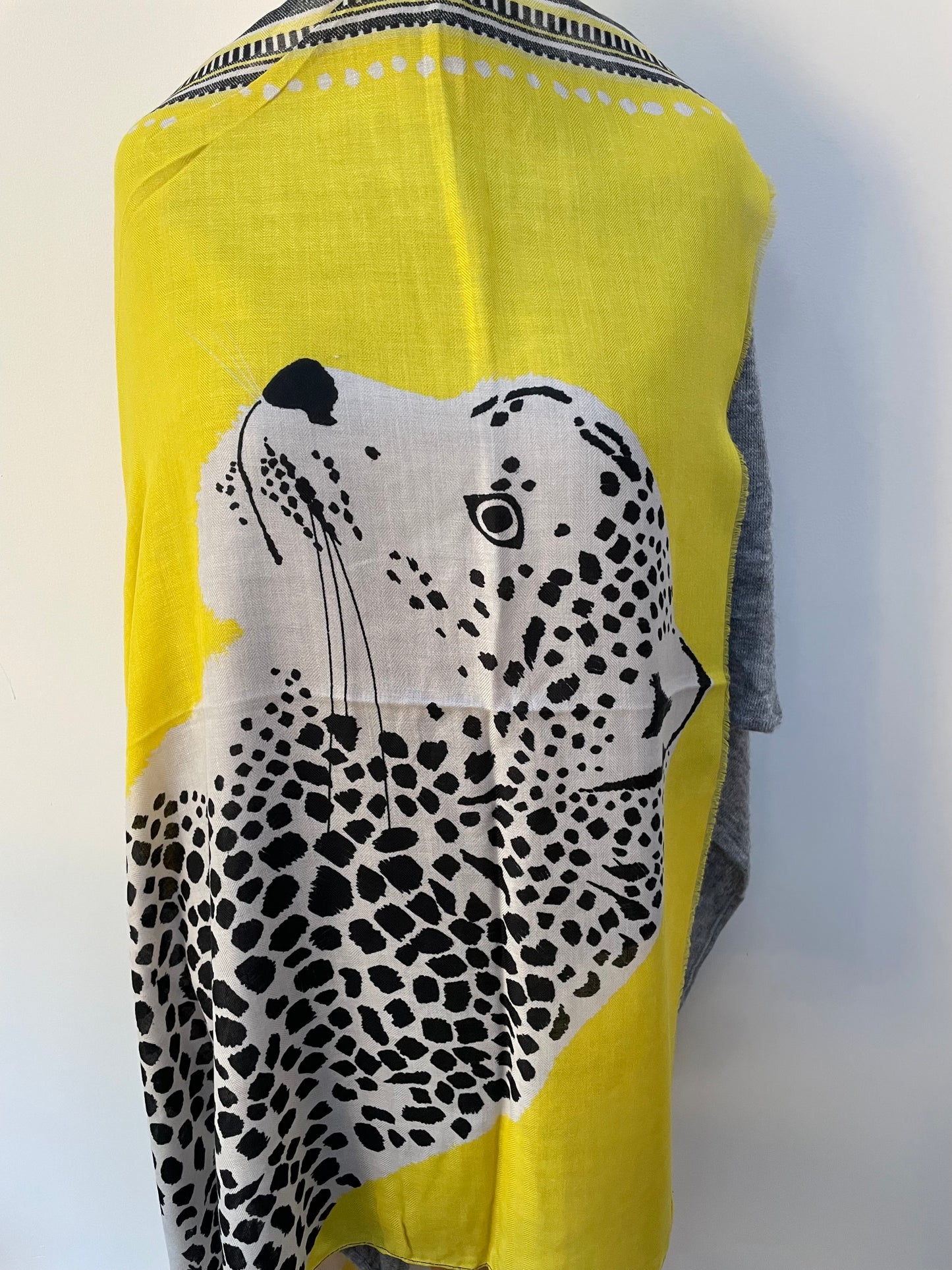 Winter Yellow Tiger and Leopards Scarf