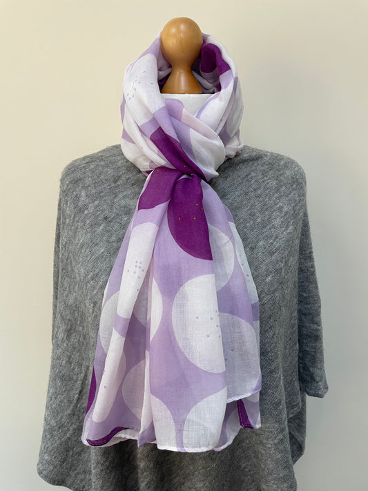 Summer Purple Circles Scarf