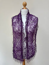 Load image into Gallery viewer, Autumn Summer Winter Purple Lace Scarf
