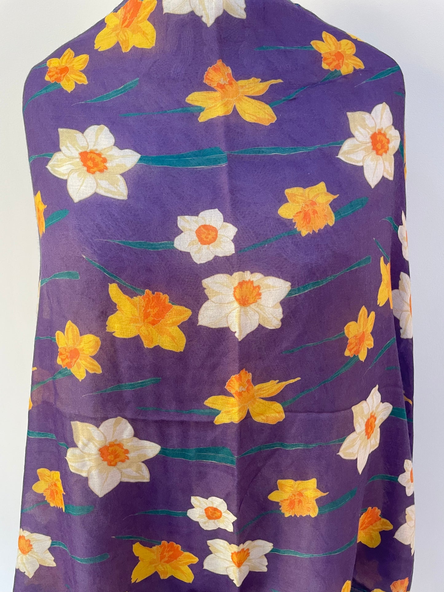 SALE Purple Daffodil Scarf
