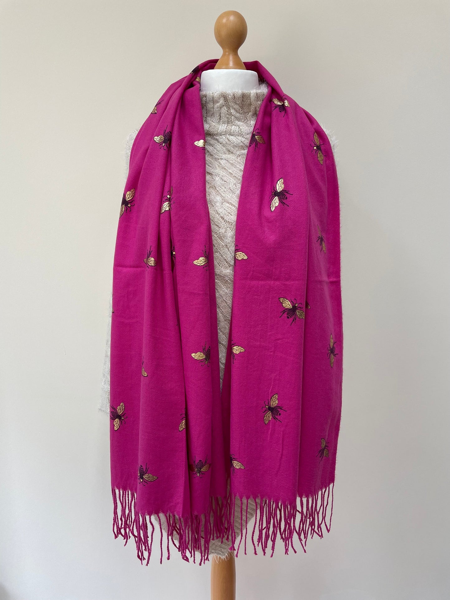 Pink Bee Scarf