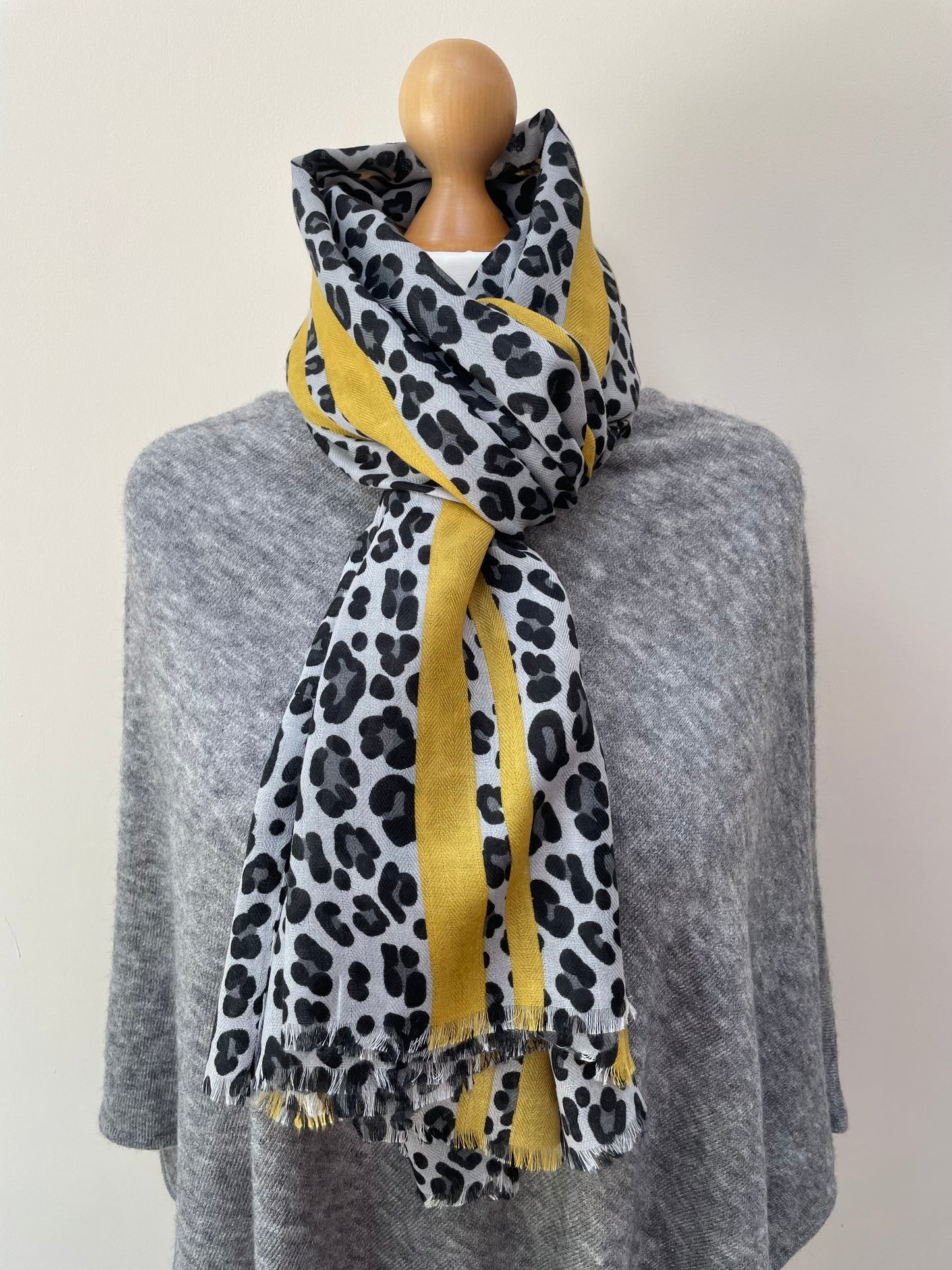 Yellow Leopard Scarf