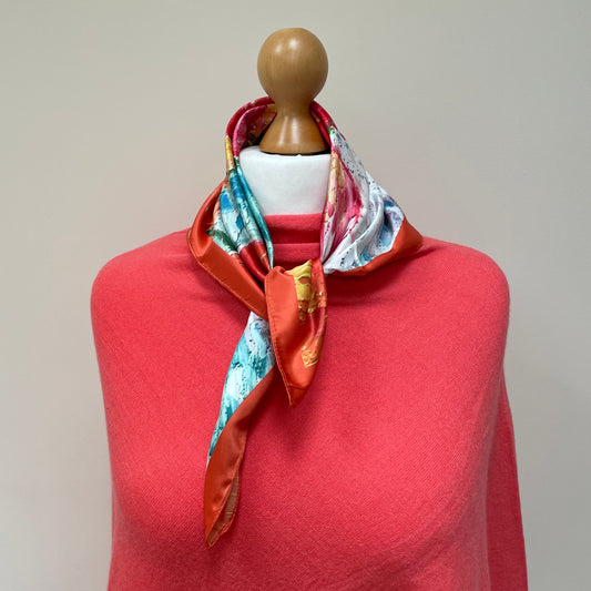 Spring Poppies Square Scarf