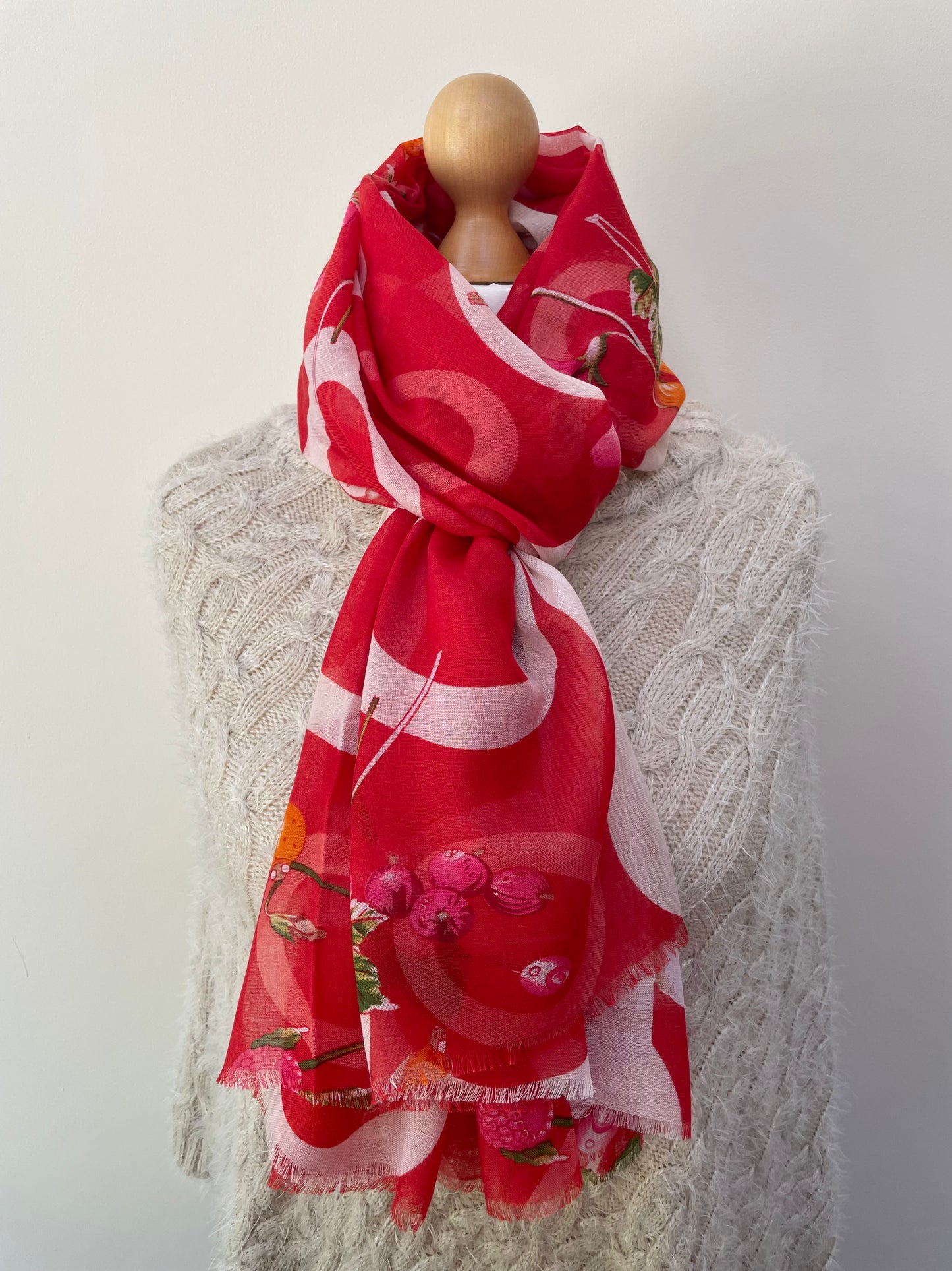 Red Circles Scarf