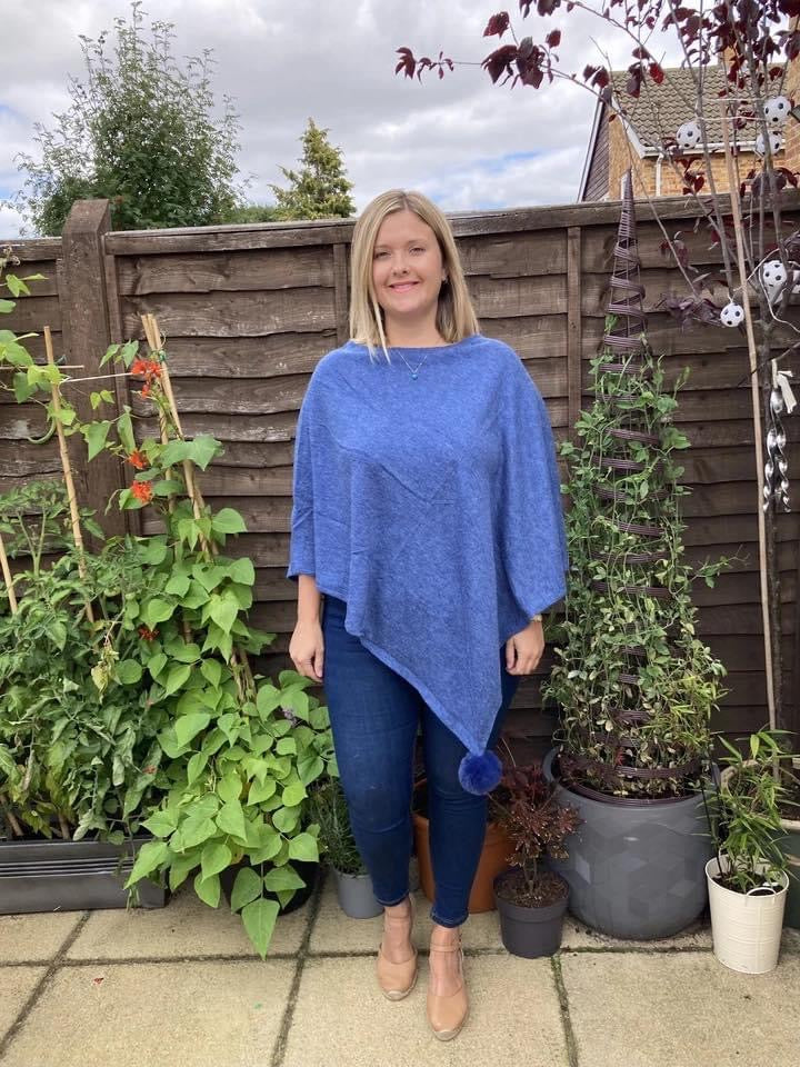 Spring and Summer Blue Poncho