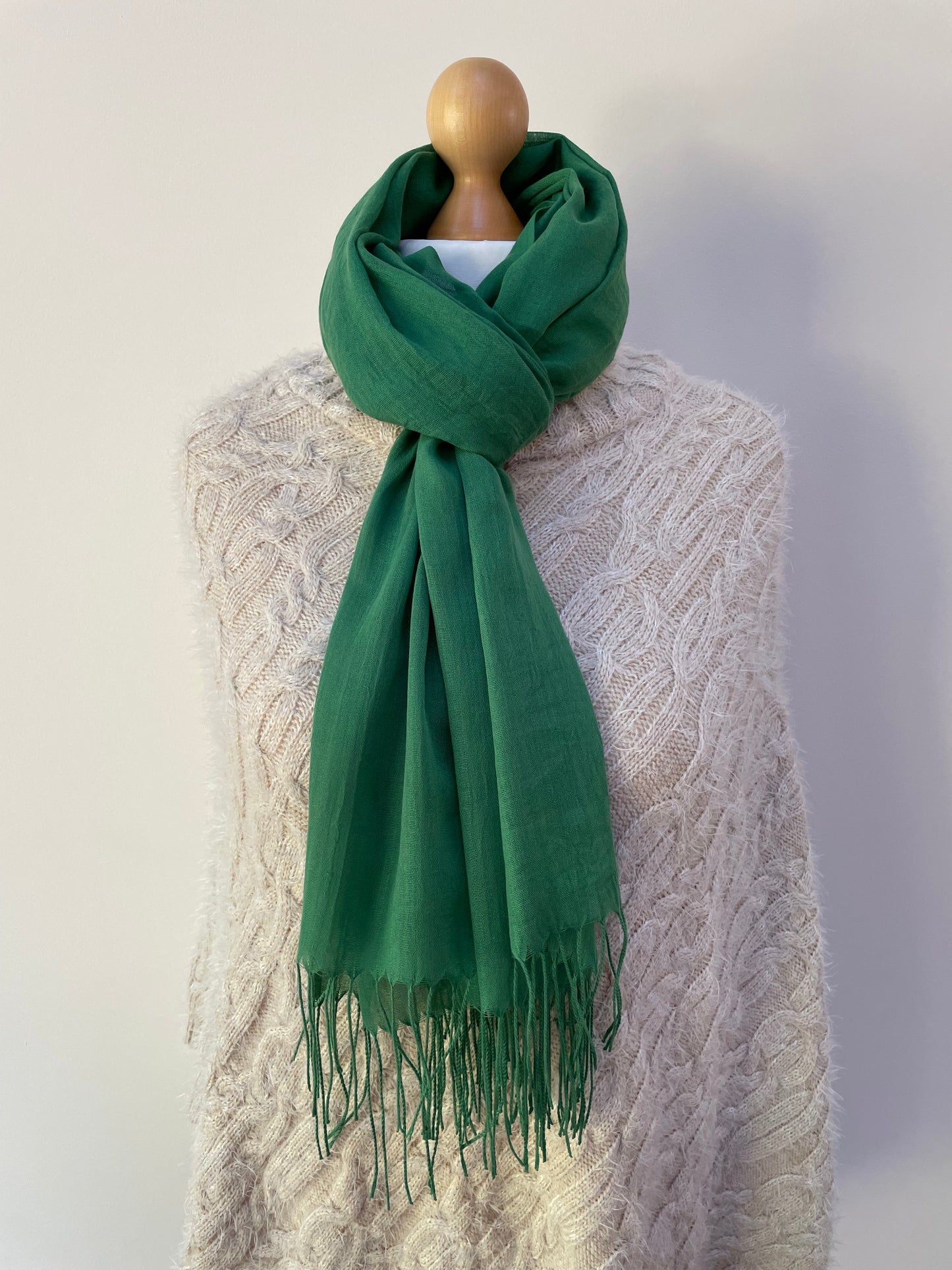 Plain Green Scarf