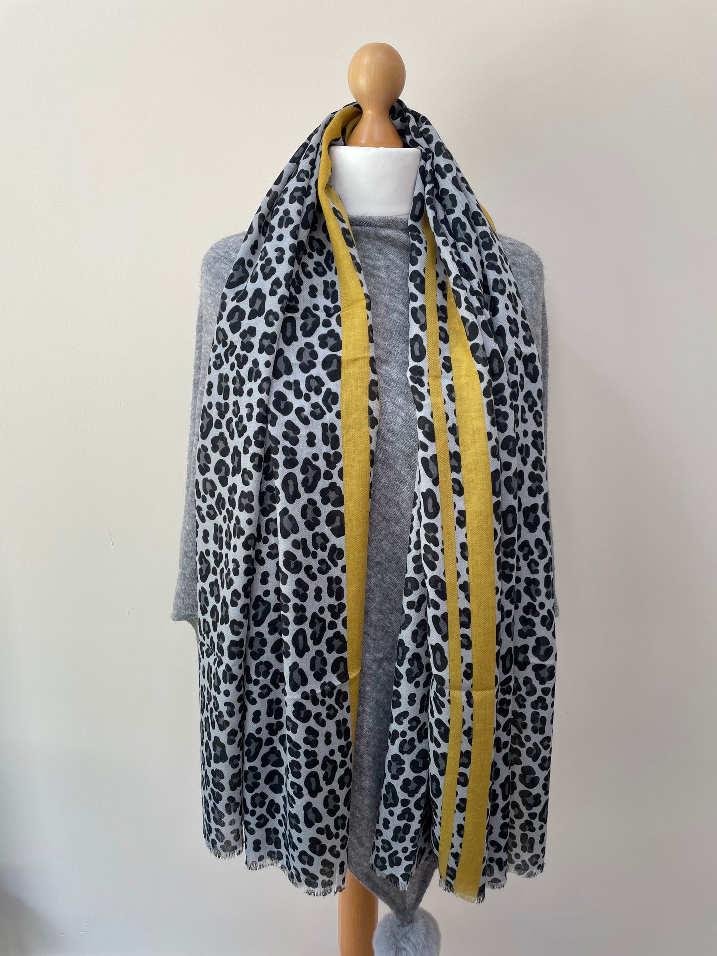 Yellow Leopard Scarf