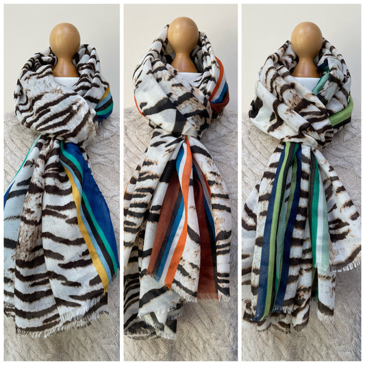 The Zebra Scarf Trio