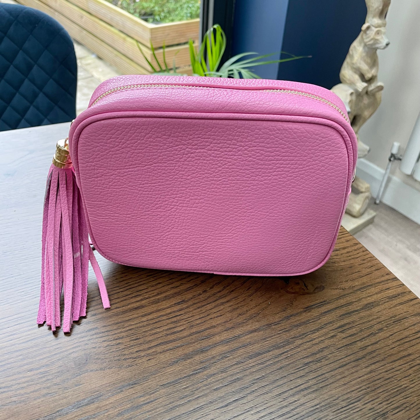 Pink Leather Camera Bag