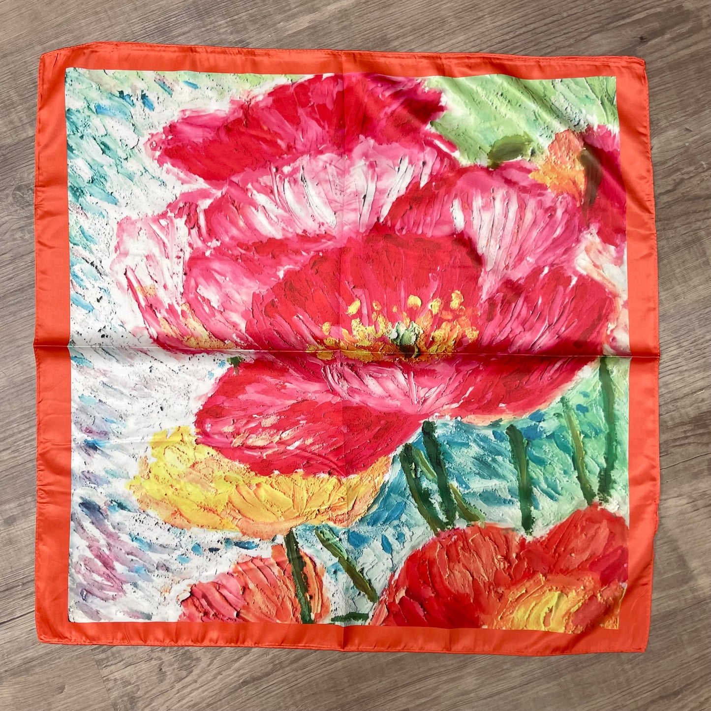 Spring Poppies Square Scarf