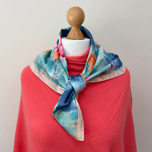 Spring Lotus Square Scarf