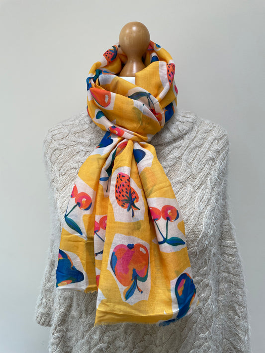 Yellow Fruity Scarf