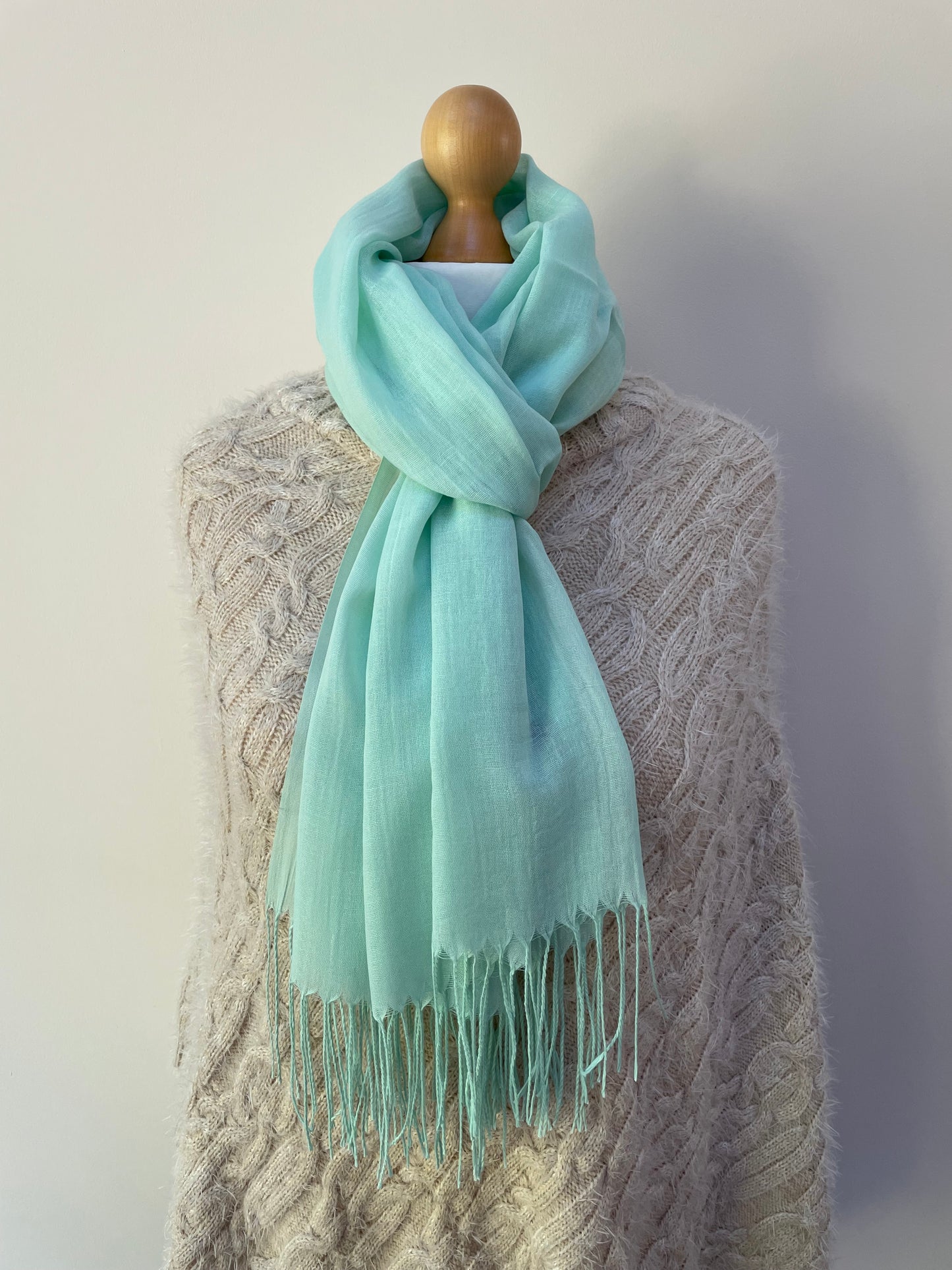 Plain Mint Scarf