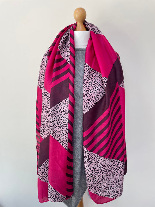 Winter Pink Animal Scarf