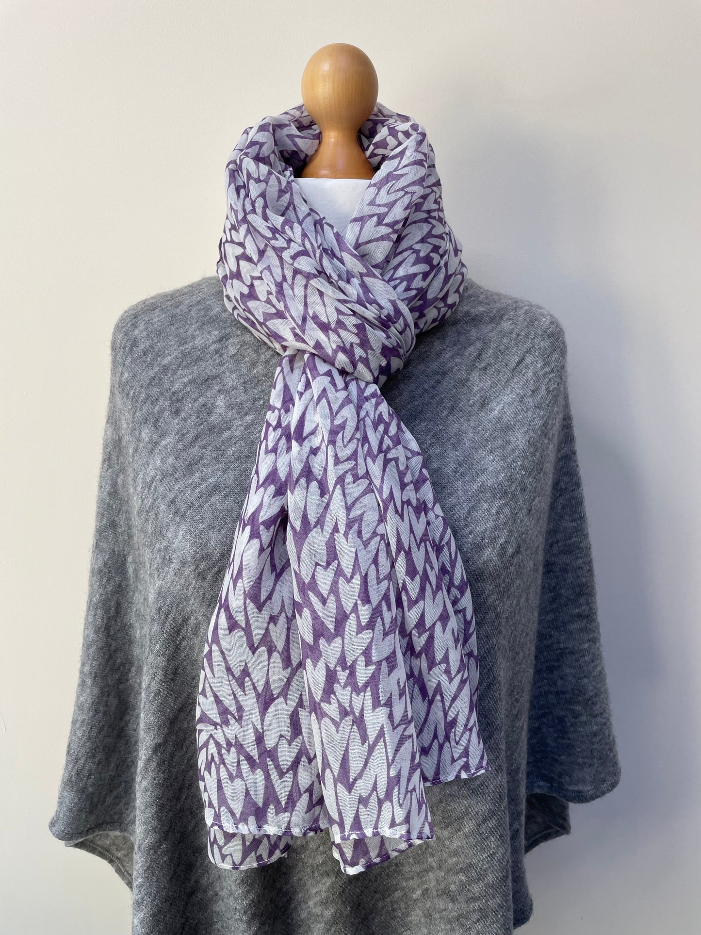 Summer Purple Hearts Scarf