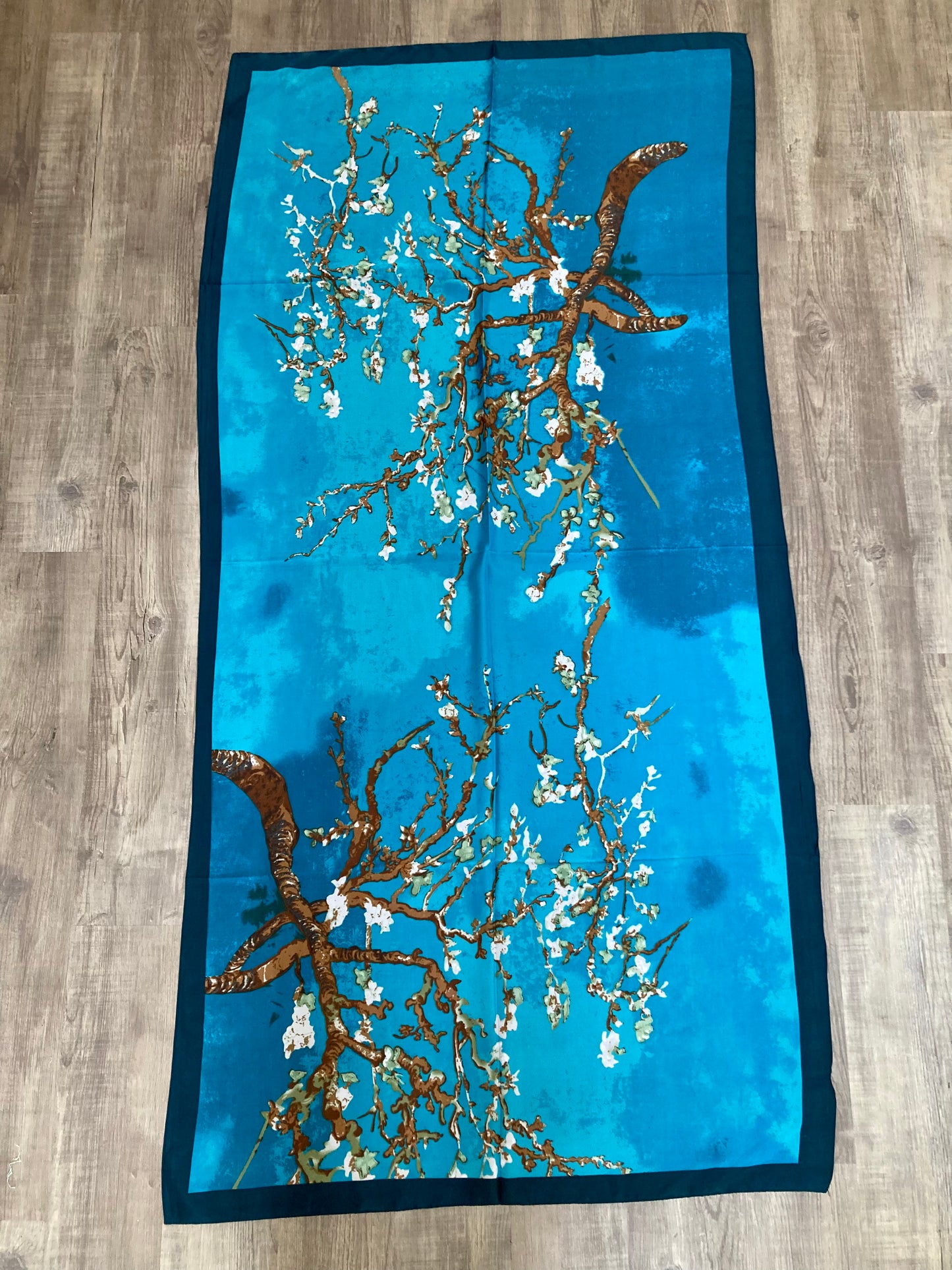 Spring and Autumn Cherry Blossom Silk Feel Scarf