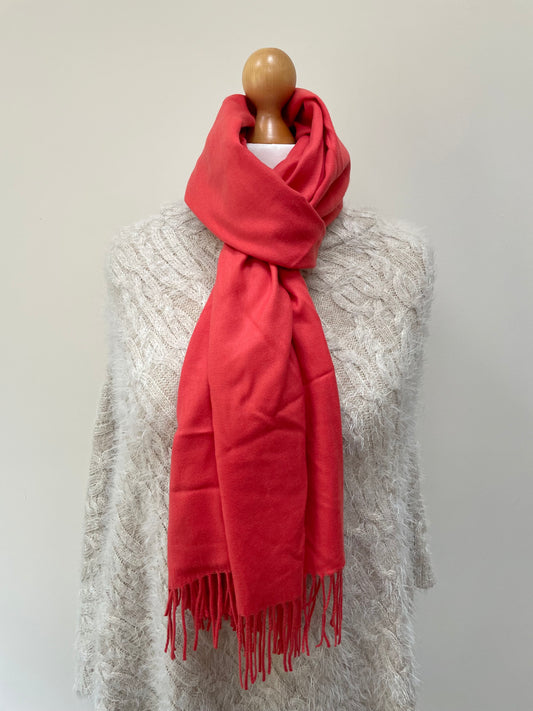 Spring and Autumn Coral Pashmina