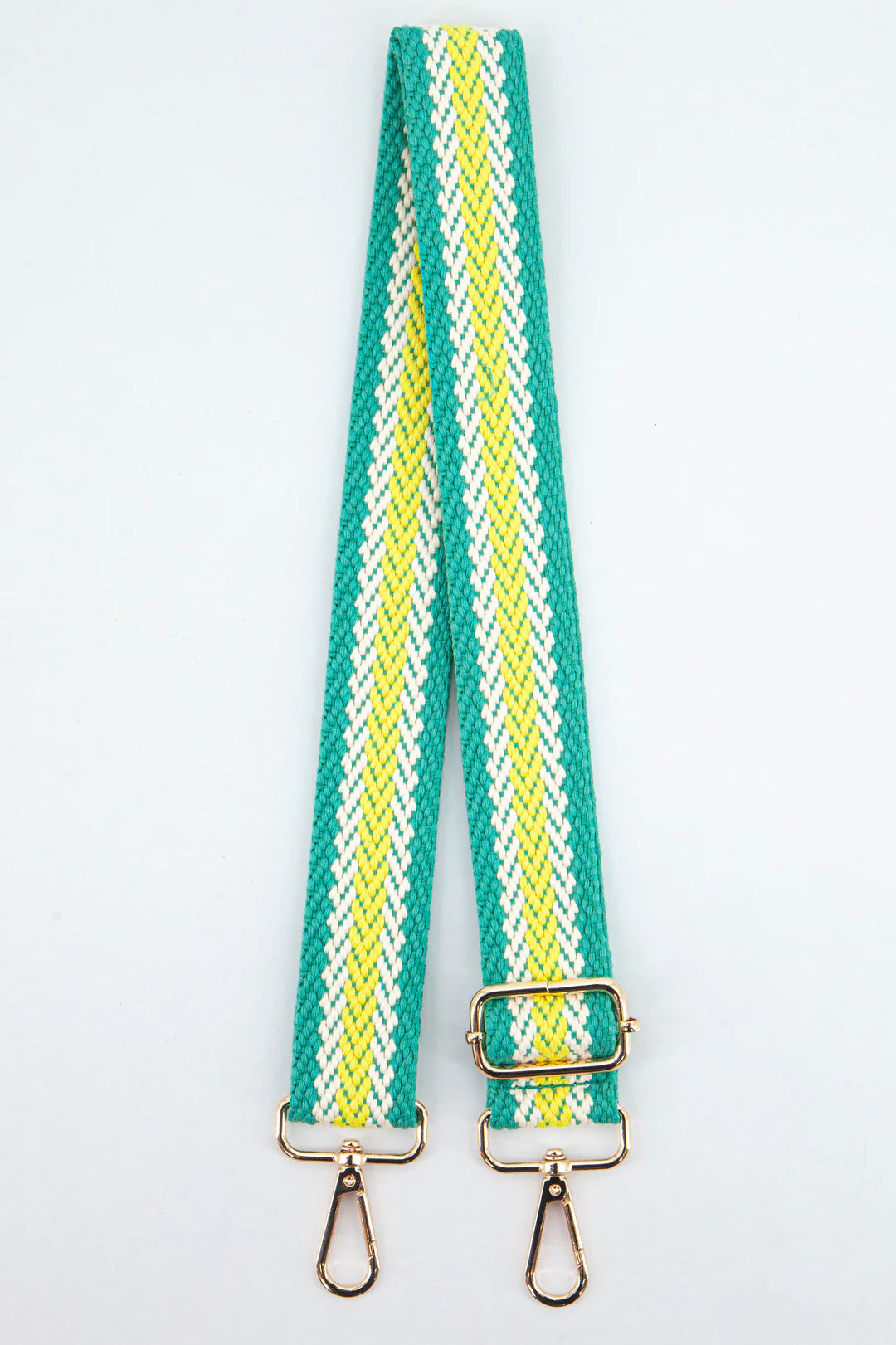 Aqua and Yellow Bag Strap