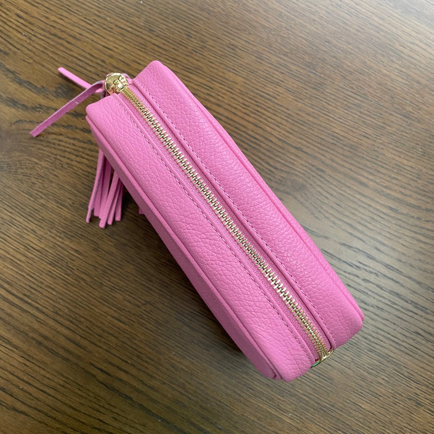 Pink Leather Camera Bag