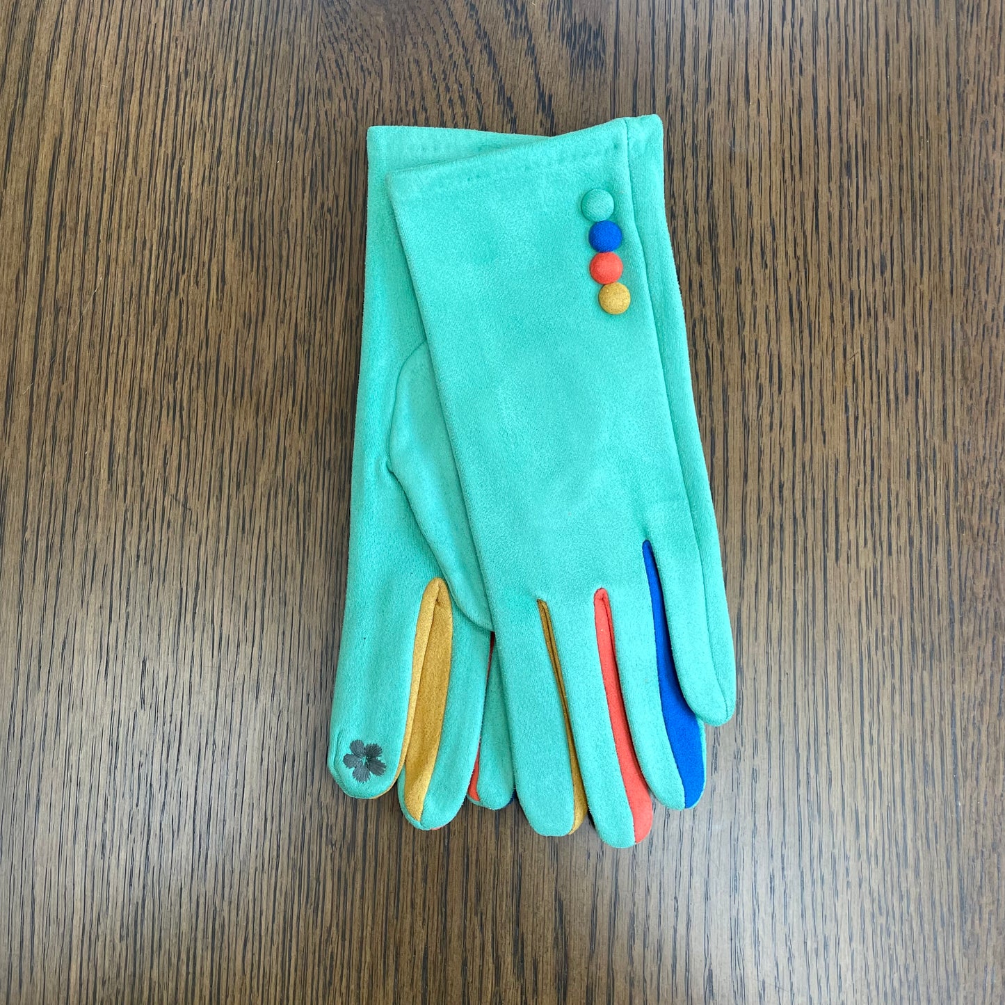 Green Button Gloves