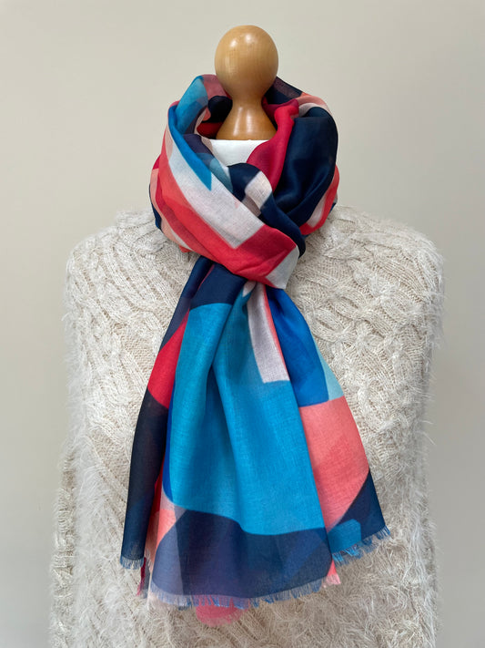 Blue and Pink Union Jack Scarf