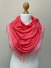 Load image into Gallery viewer, Spring and Autumn Coral Triangle Scarf
