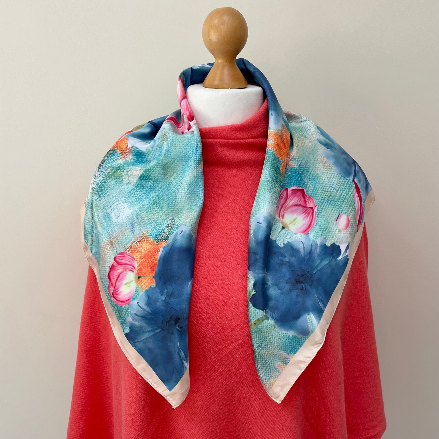 Spring Lotus Square Scarf