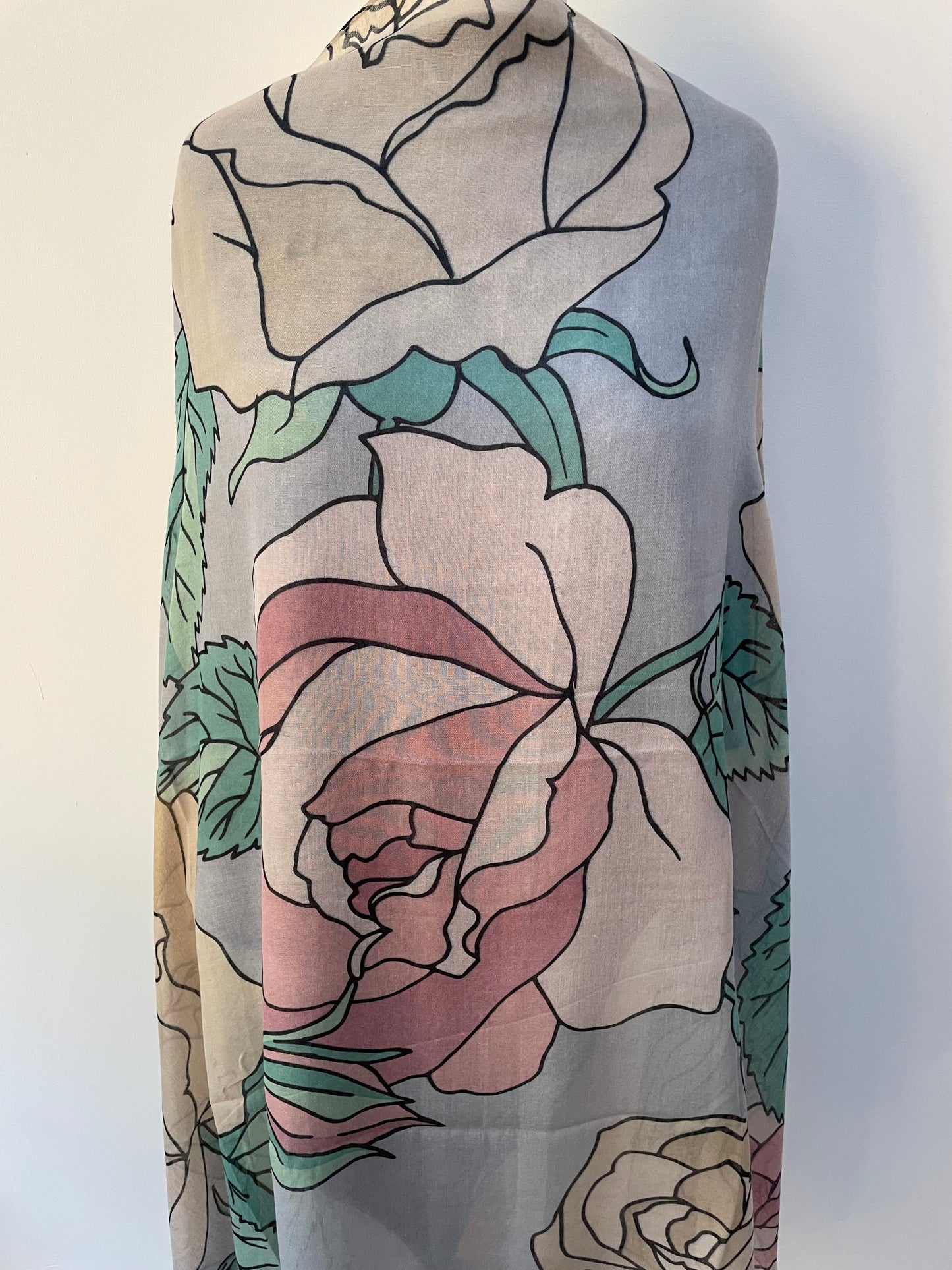 Summer Rose Print Scarf