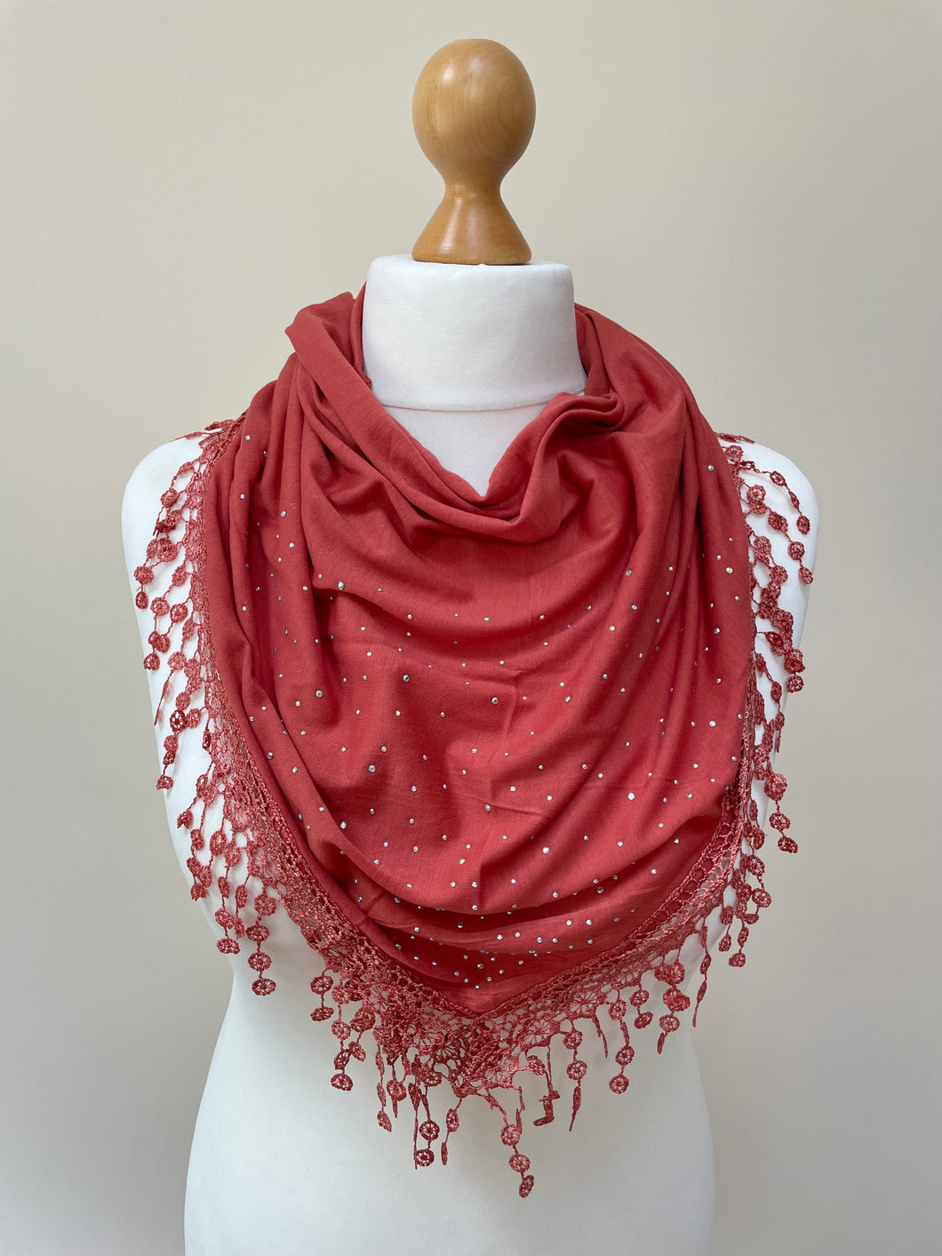 Autumn Rust Triangle Scarf