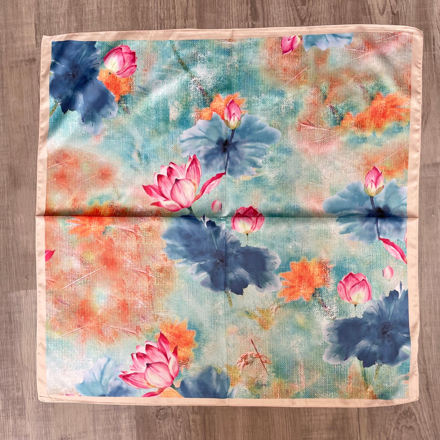 Spring Lotus Square Scarf